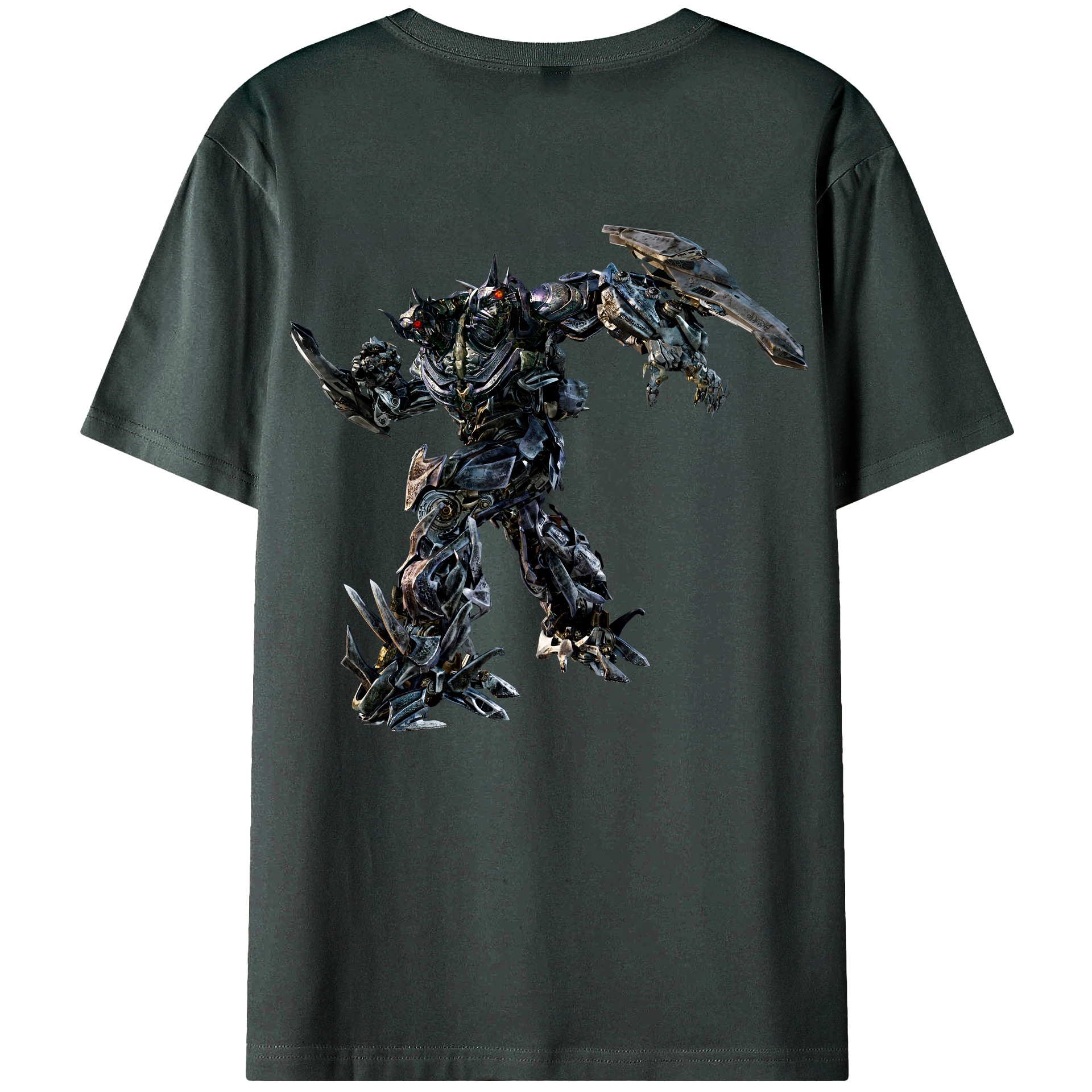 （画像用） Transformers トランスフォーマー 綿100％ メンズ半袖Tシャツ（バックプリント） 通気性